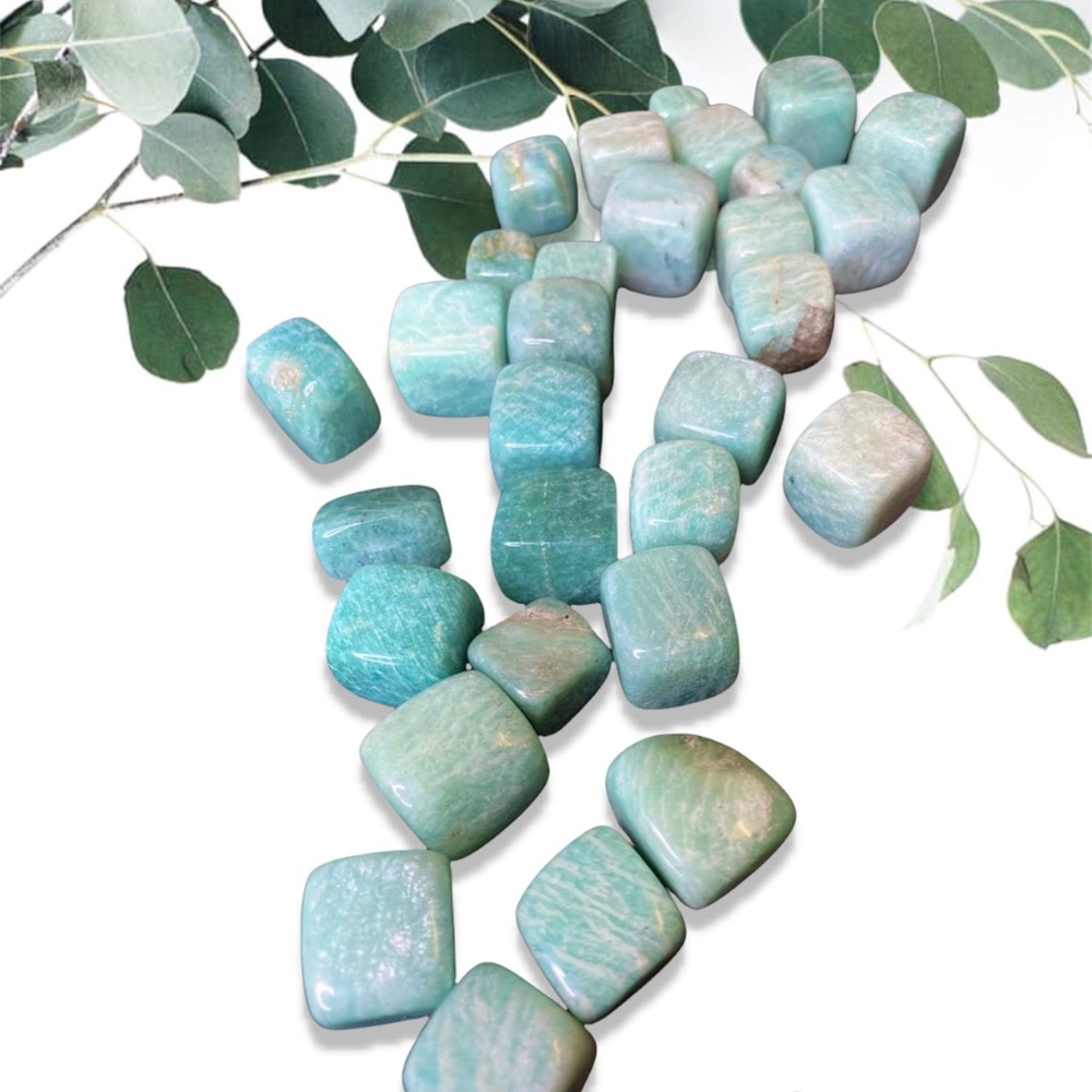 Amazonite Crystal Tumbled Stone 2pc